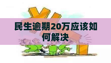 民生逾期20万应该如何解决