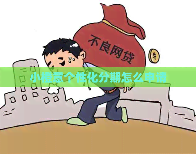 小橙意个性化分期怎么申请