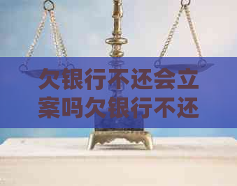 欠银行不还会立案吗欠银行不还会有什么后果