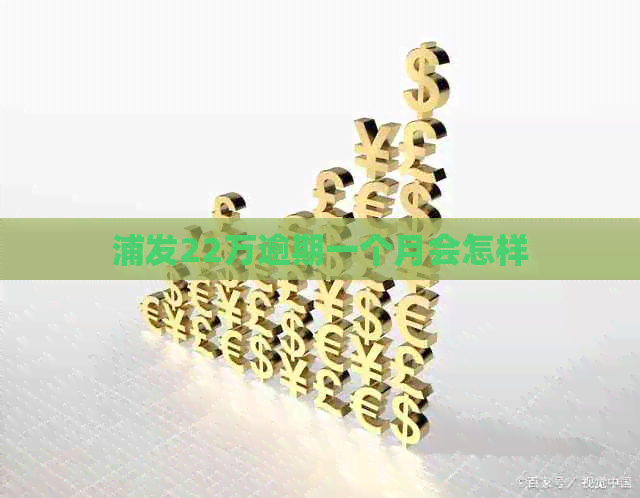 浦发22万逾期一个月会怎样