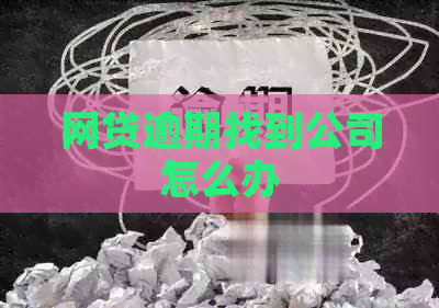 网贷逾期找到公司怎么办