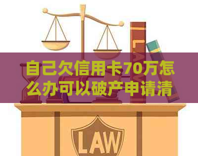 自己欠信用卡70万怎么办可以破产申请清欠吗