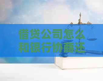 借贷公司怎么和银行协商还款