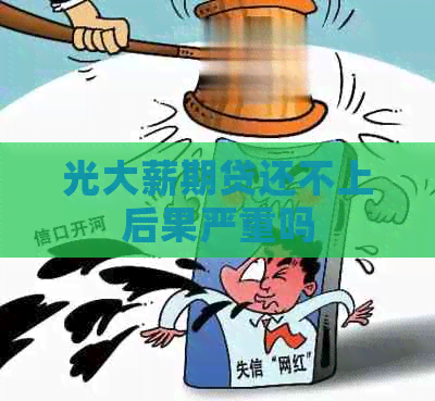 光大薪期贷还不上后果严重吗