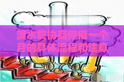 滴水贷协商停催一个月的具体流程和注意事项