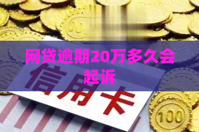 网贷逾期20万多久会起诉