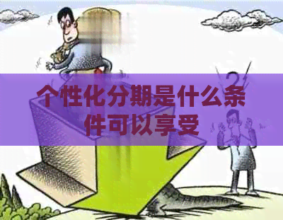 个性化分期是什么条件可以享受