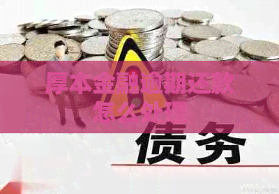 厚本金融逾期还款怎么处理