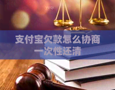 支付宝欠款怎么协商一次性还清