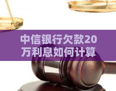 中信银行欠款20万利息如何计算