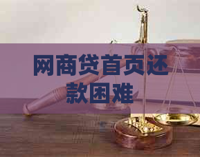 网商贷首页还款困难