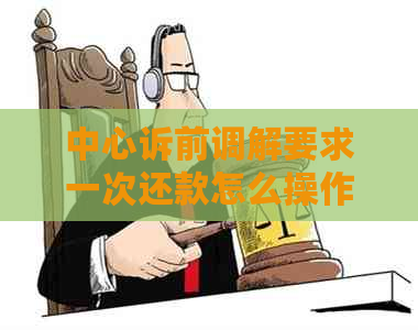 中心诉前调解要求一次还款怎么操作