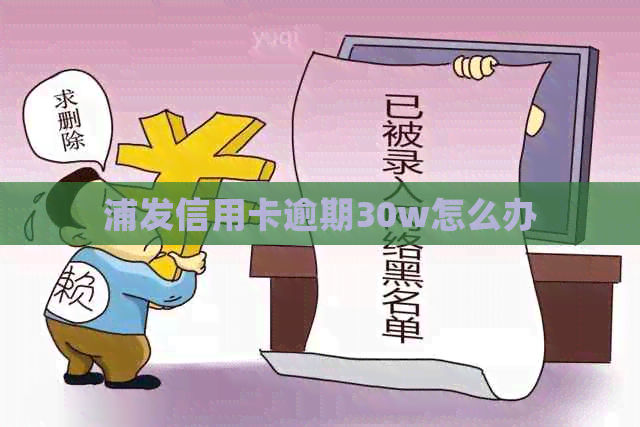 浦发信用卡逾期30w怎么办