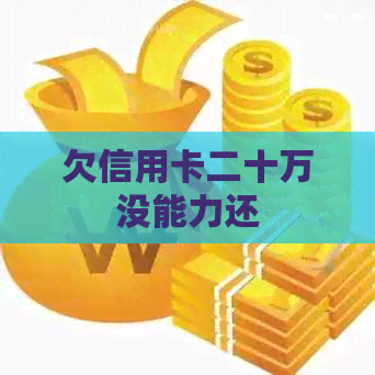 欠信用卡二十万没能力还