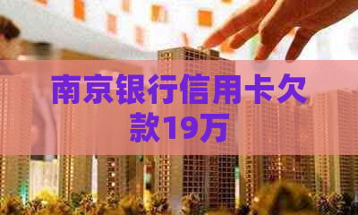 南京银行信用卡欠款19万