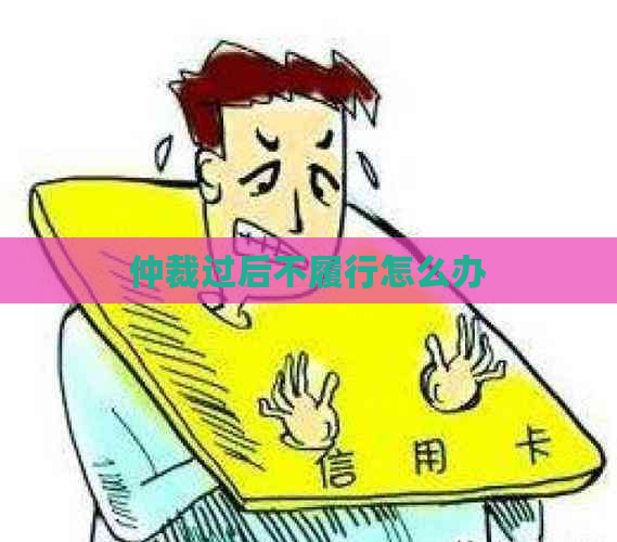 仲裁过后不履行怎么办