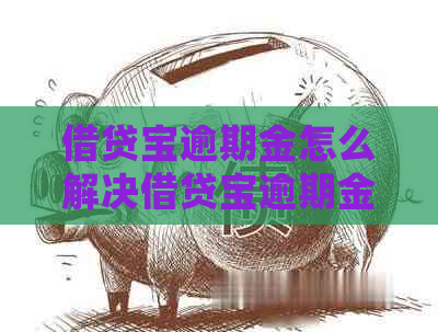 借贷宝逾期金怎么解决借贷宝逾期金如何处理