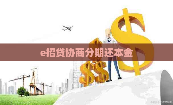 e招贷协商分期还本金