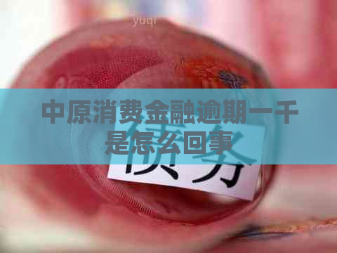 中原消费金融逾期一千是怎么回事