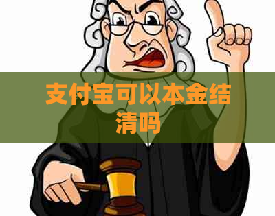 支付宝可以本金结清吗