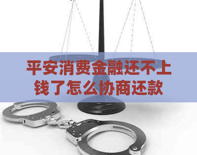 平安消费金融还不上钱了怎么协商还款