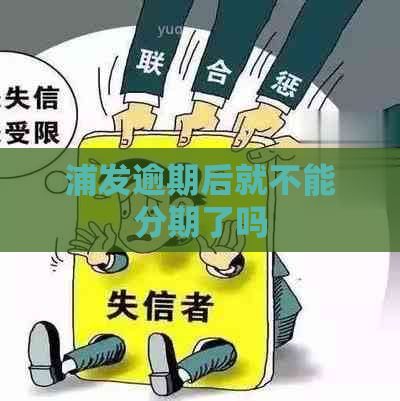 浦发逾期后就不能分期了吗