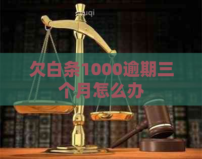 欠白条1000逾期三个月怎么办