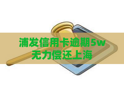 浦发信用卡逾期5w无力偿还上海