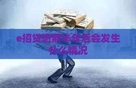 e招贷逾期半年后会发生什么情况