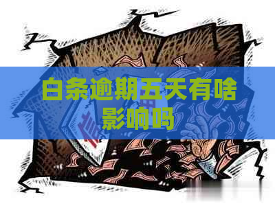 白条逾期五天有啥影响吗