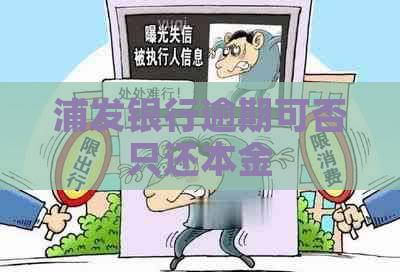 浦发银行逾期可否只还本金