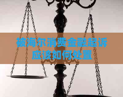 被海尔消费金融起诉应该如何处置