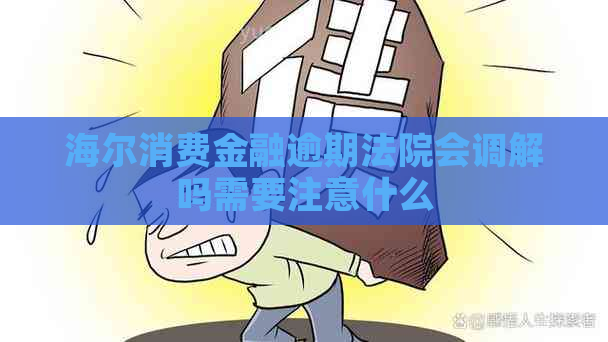 海尔消费金融逾期法院会调解吗需要注意什么