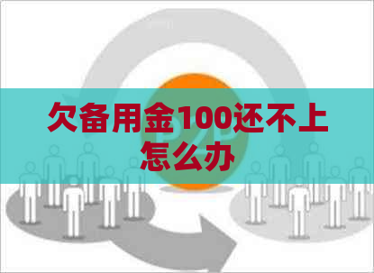 欠备用金100还不上怎么办