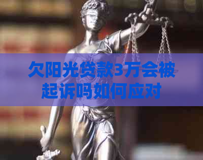 欠阳光贷款3万会被起诉吗如何应对