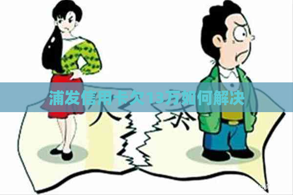 浦发信用卡欠13万如何解决