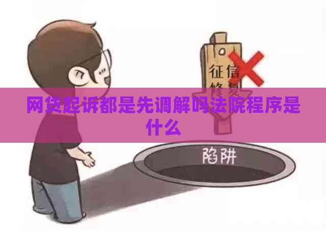 网贷起诉都是先调解吗法院程序是什么