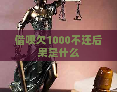 借呗欠1000不还后果是什么