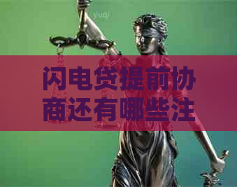 闪电贷提前协商还有哪些注意事项