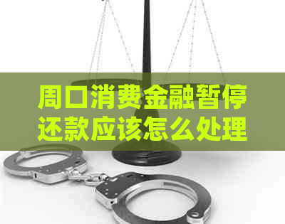 周口消费金融暂停还款应该怎么处理