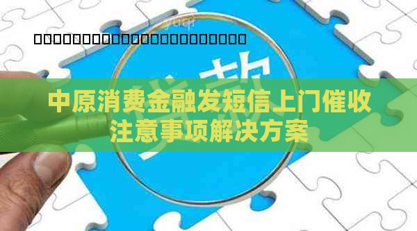 中原消费金融发短信上门注意事项解决方案