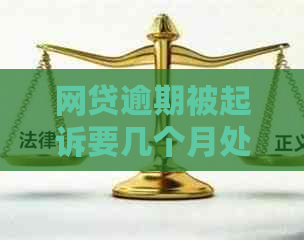 网贷逾期被起诉要几个月处理完成