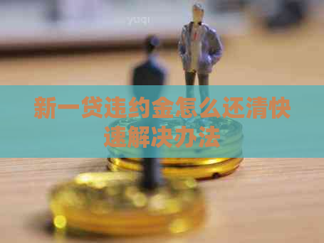 新一贷违约金怎么还清快速解决办法