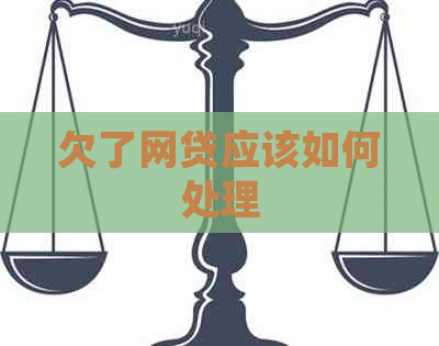 欠了网贷应该如何处理