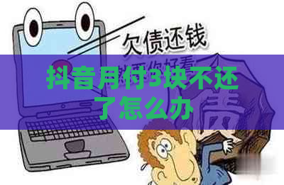 抖音月付3块不还了怎么办