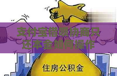 支付宝借呗协商只还本金如何操作