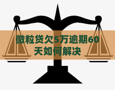 微粒贷欠5万逾期60天如何解决