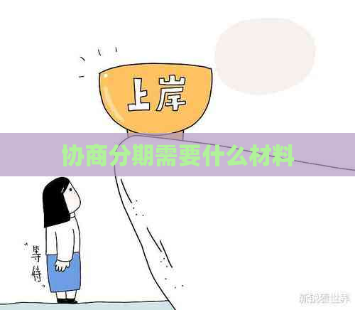 协商分期需要什么材料