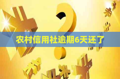 农村信用社逾期6天还了