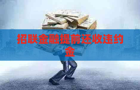 招联金融提前还收违约金